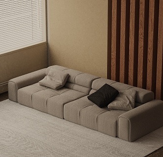 Three-seat sofa 3d model