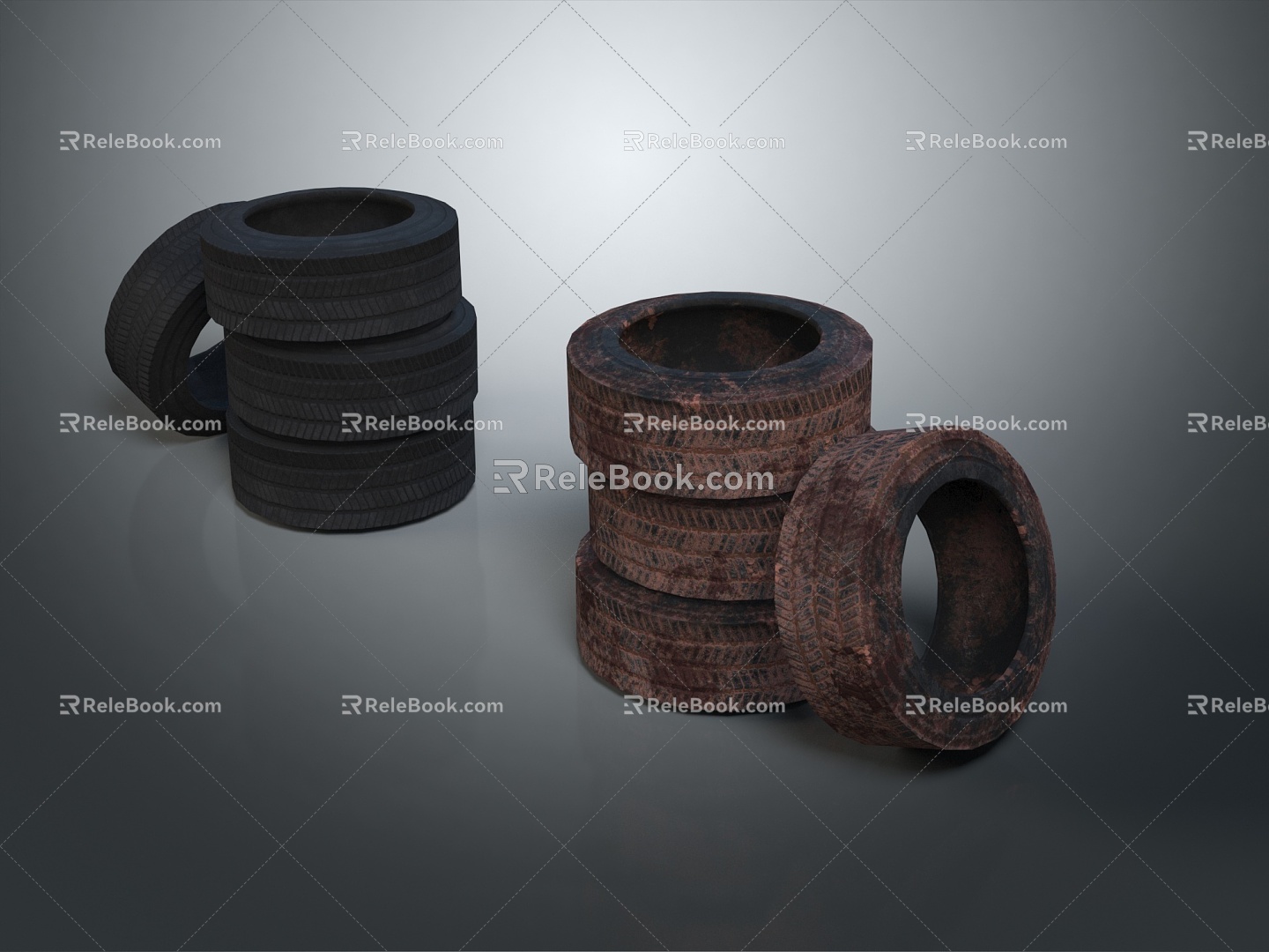 Modern tire tire wheel Volkswagen wheel hub 3d model