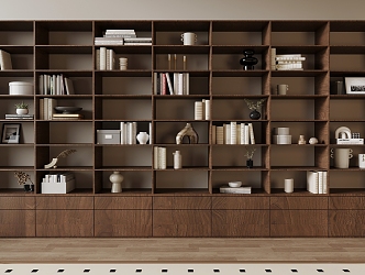 Middle Style Bookcase 3d model