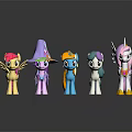 Colorful My Little Pony Toy Figures With Wings Horns And Different Characters