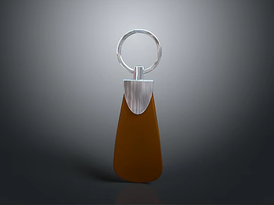Practical Hardware Tool Keychain With Metal Ring And Brown Durable Design 3d model