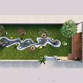 Stunning Water Fountain in Garden with Flowing Water Lawn Stones and Lighting
