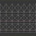 Industrial Scaffolding Structure With Metal Frame Multi Layer Orange Planks Gray Background And Reflective Floor