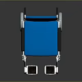 Medical Wheelchair With Blue Seat And Metal Frame For Mobility Assistance