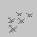 Detailed Green Military Fighter Aircraft With Cross Markings On Wings Propeller And Bombs