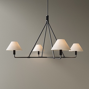 WestElm chandelier multi-head chandelier 3d model