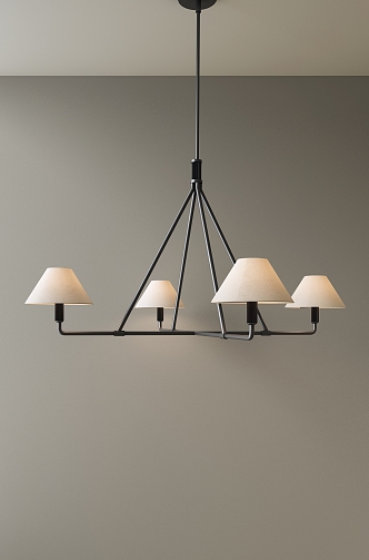 WestElm chandelier multi-head chandelier 3d model