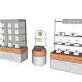 Dessert Display Shelf Display Cabinet 3d model