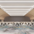 Modern banquet hall Report hall Multi-function hall 3d model