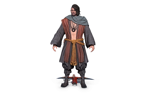 warrior black warrior medieval warrior game warrior 3d model