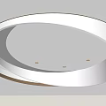 Sleek Modern Ceiling Design With Curved White Surface And Recessed LED Lights