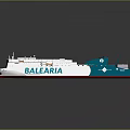 BALEARIA Ship With Blue And White Exterior Design And Brand Logo