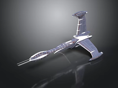 Futuristic Weapon 3D Model Featuring Sleek Metallic Structure And Advanced Design 3d model