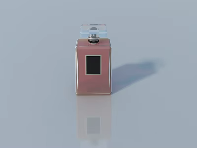 Pink Flush Door With Transparent Cover And Black Square Label On White Surface 3d model