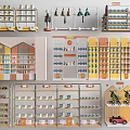 Maternal and Baby Store Shelf Exclusive Store Shelf Maternal and Baby Store Display Rack Maternal and Baby Store Display Cabinet 3d model