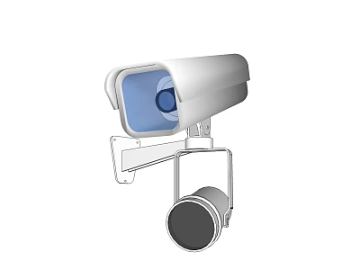 Projection Monitoring Camera with Outdoor Weatherproof Housing and Mounting Bracket 3d model