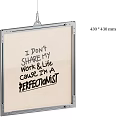 430x330 mm Metal Photo Frame Hanging Design with Perfectionist Work Life Quote