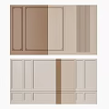 Elegant Wall Panel Design With Decorative Molding And Neutral Beige Brown Tones 3d model