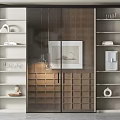 Modern Interior Design With Sliding Glass Doors Shelves And Decorative Elements