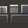 Five Different Modern Interior Door Designs With Metal Frames And Gray Tones