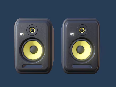 Modern sound speakers 3d model