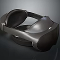 Sleek Black VR Headset Featuring Modern Curved Design And Comfortable Fit 3d model