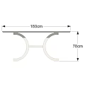 Sleek Modern Dining Table With Curved Wooden Legs And Minimalist Design