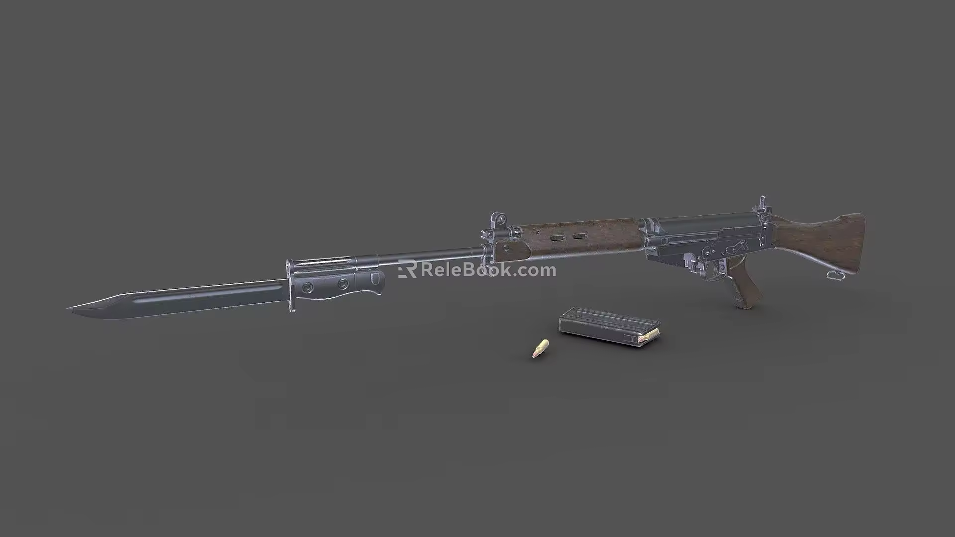 L1A1 Self-Loading Rifle 3d model