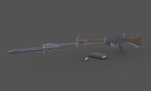 L1A1 Self-Loading Rifle 3d model