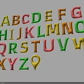 Colorful Alphabet Letters With Yellow Location Pin For Kids Educational Supplies