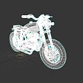 Vintage Motorcycle With Yellow Body Black Frame Brown Seat Round Headlight And Large Tires