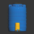 Durable Hardware Tools Including Blue Water Storage Tank Yellow Pump And Pipes
