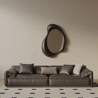 Modern three-seat sofa 3d model