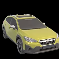 Yellow SUV Car Exterior Design With Roof Rails And Front Grille Headlights