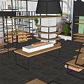 Modern Clothing Store Interior With Mannequins Shelves And Display Stands Open Layout And Bright Lighting