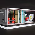 Modular Industrial Equipment Unit Featuring Structural Frame Gray Panels And Red Components