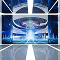 Modern Science and Technology Enterprise Exhibition Hall Science and Technology Planet 3d model