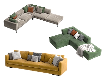 Modern Combination Sofa Combination 3d model