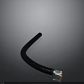 Black Electrical Cable With Colored Cores And Flexible Rubber Sheath