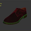 Black Leather Shoes With Brown Laces And Red Sole Classic Design