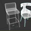 Modern Black and White Upholstered Bar Stools with Stylish Metal Legs Design