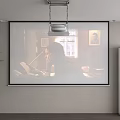 Modern Projector Projection Curtain 3d model