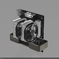 Efficient Electronic Cooling Device With Dual Fans And Metal Heat Sink Structure