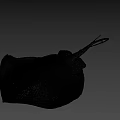 Brown Flat Body Stingray Game Movie Character With Long Tail And Gray Background