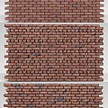 Red Brick Wall With Classic Texture And Natural Brick Arrangement 3d model