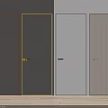 Stylish Hinged Doors With Modern Design Wooden Texture And Various Color Choices