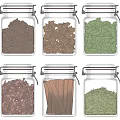 Clear Glass Spice Jars with Clip Top Lids for Storing Various Herbs and Spices