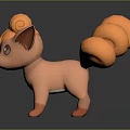 Cartoon Orange Nine Tailed Fox Plush Toy With Fluffy Tails Design