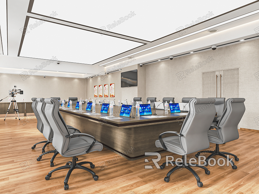 Modern Conference Room Conference Table and Chair Combination Conference Desk Office Desk Negotiation Table and Chair Reception Desk Office Chair model