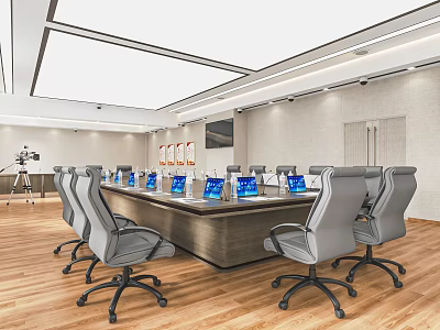 Modern Conference Room Conference Table and Chair Combination Conference Desk Office Desk Negotiation Table and Chair Reception Desk Office Chair 3d model